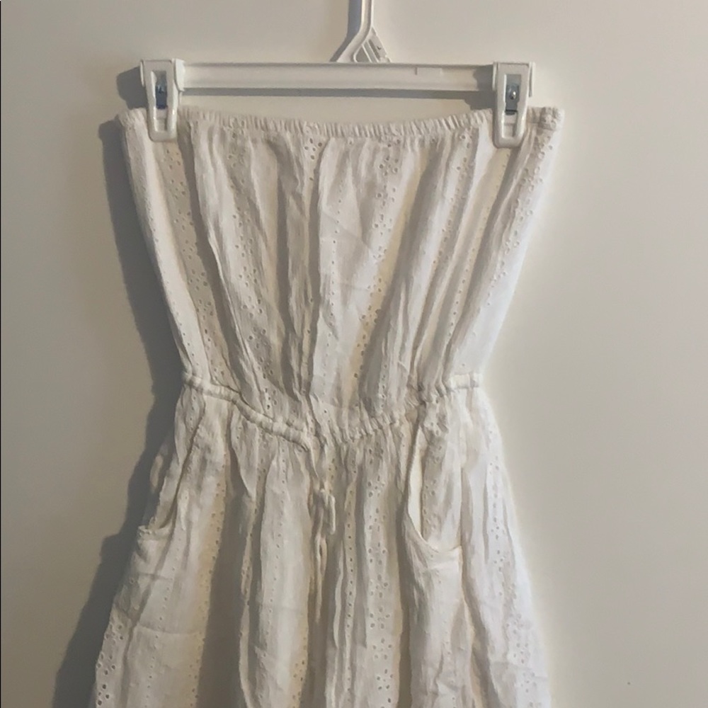Hollister white coverup romper